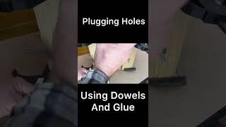 Need to plug extra holes in the anvil stand #shorts #anvilstand #dowels