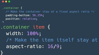 CSS Tips & Tricks: Element with fixed aspect ratio