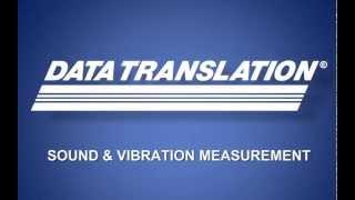 Data Translation Sound & Vibration Measurement