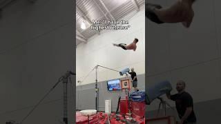 How does he go that high  #gymnastics #olympics #gymnast #sports #gym #fail #fails #ncaa #high