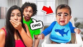 Baby grew MASSIVE EYEBROWS overnight *PRANK*