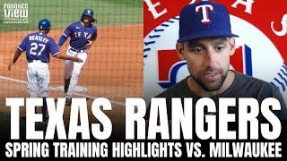 Texas Rangers vs. Milwaukee Brewers Spring Training Highlights | Josh Smith Homer, Eovaldi 5 K's