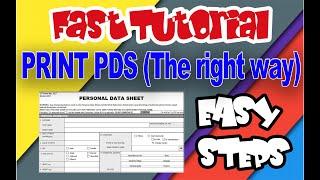 Print your PDS - The right way! :)