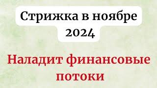 Стрижка в ноябре 2024. Наладит финансовые потоки.