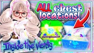 ALL VENTS + BATHING QUARTERS CHEST LOCATIONS  (10,000+ Diamonds XP & ITEM ) CAMPUS 3 | Royale High