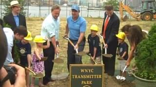 Groundbreaking of WNYC Transmitter Park in Greenpoint, 8/3/2010