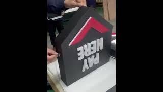 Black Lightbox Sign with 3D White Glow Letters#logodesign #factorydirect#3d #led #Letters