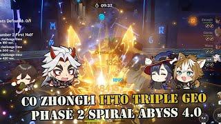 C0 ZHONGLI ITTO TRIPLE GEO NEW PHASE SPIRAL ABYSS 4.0