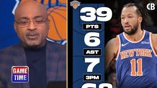 "Jalen Brunson is the best PG in East" - NBA Gametime on Knicks 104-93 comeback win over Pelicans