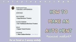 how to make your own auto mention (easiest method) | rpw