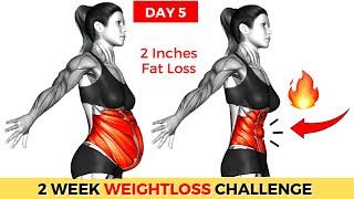 Do This 30-Min STUBBORN BELLY FAT and SLIM WAIST Workout | 2 WEEK Weight Loss Challenge : DAY 5
