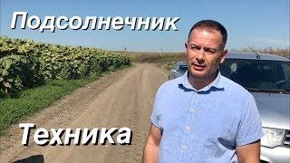 Осматриваем разные поля подсолнечника и технику