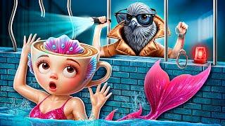 Ballerina Cappuccina Glow Up Into Mermaid in Jail! Italian Brainrot Makeover!