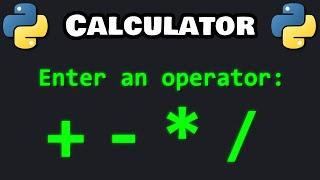 Let's code a simple python CALCULATOR! 