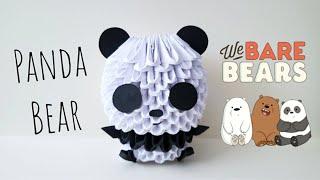 Panda Bear 3D Origami Tutorial - We Bare Bears  LuckyPaper