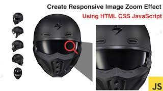 Create Responsive Image Zoom Effect Using HTML CSS JavaScript | Product Gallery HTML CSS JS