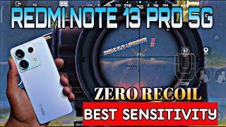 Zero Recoil Sensitivity | Redmi Note 13 Pro 5G | Bgmi 