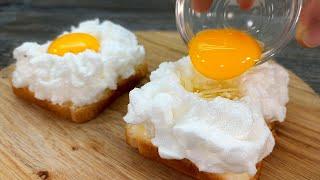 Only 3 ingredients! Quick breakfast in 5 minutes! A very simple and delicious recipe