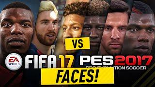 FIFA 17 VS PES 17 PLAYER FACES!