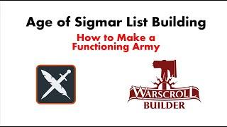 Learn To Play Age of Sigmar: List Building Basics