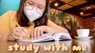 JUSTICE DER covers  real time study with me at the café | 1 hour pomodoro | online medschool ph