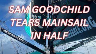 Sam Goodchild tears mainsail in half in the Vendée Globe