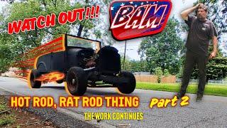 More work on the ford hot rod, rat rod, racecar thing. Part2