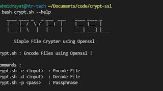 Cryptr - A simple shell utility for encrypting and decrypting files using OpenSSL