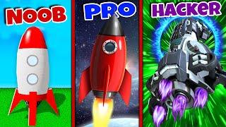 Going From Noob to Pro to HACKER in Roblox Rocket Simulator...