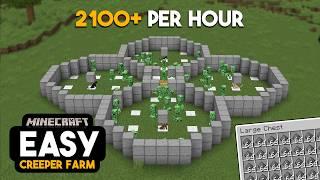 [UNCUT TUTORIAL] EASIEST Creeper Farm in Minecraft - 2100+ Gunpowder (NO Redstone)