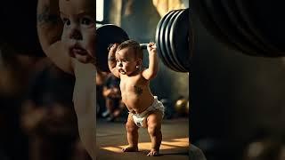 Incredible: AI-Generated Baby Shows Impressive Strength Training Skills!  #AI #Fitness #BabyPower