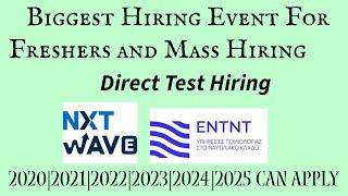 Entnt , NxtWave Hiring for Freshers  | 2020, 2021, 2022 , 2023 , 2024 job