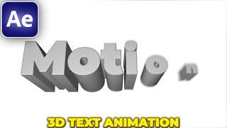 3D TEXT ANIMATION in After Effects | No Plugins