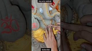 Ganesha clay Idol decorations || ganpati bappa idol decorating#shorts#short