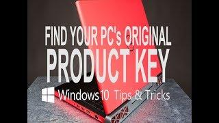 Find your PC's original product key with your new Laptop Windows 10, 8 or 7 the Easy Way