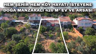 1801- HEM ŞEHİR HEM KÖY HAYATI İSTEYENLERE DOĞA MANZARALI 426 M² KÖY EVİ VE ARSASI