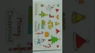 Handmade christmas stickers ️diy stickers for christmas journal