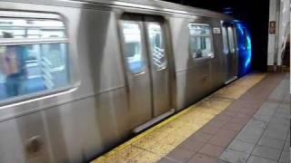 MTA NYCT Subway Kawasaki R160B #8758 on the (N) departing DeKalb Avenue