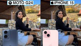 Moto G24 Vs iPhone 15 Camera Test Comparison | Motorola Moto G24