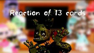 13 Cards react to interview springtrap || реакция 13 карт на интервью спрингтрапа