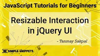 58 - Resizable Widget in jQuery UI | jQuery Tutorials for Beginners | jQuery UI Library