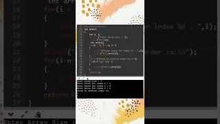 C program to print array in reverse order // C programming // C tutorials