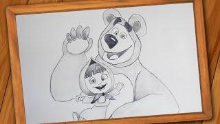 Drawing Masha and the Bear // How to draw Masha and the Bear // Step by Step // Subscriber's Desire