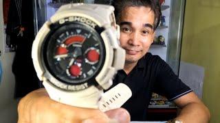 Boy Testing Gshock AW-591SC Battery Replacement