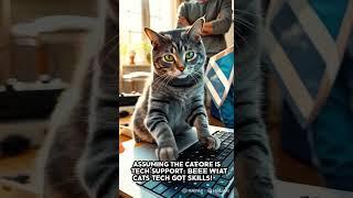 Assuming the Category Is Tech Support: Cats Got Skills!  #youtubeshorts