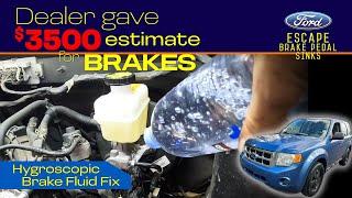 DEALER Gave a $3500 Estimate for BRAKES! Fords Escape Brake Pedal Sinks