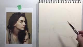 Drawing Anne Hathaway - 25 minute sketch