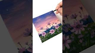 Cosmos #painting #relaxing #acrylicpainting #아크릴화