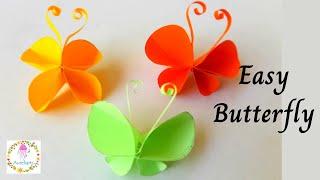 Very Easy Paper Butterflies | Easy Crafts for Beginners | Aureliarts