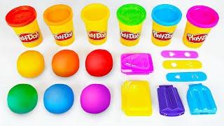Aprende colores y formas con helado Play Doh  + Más videos educativos